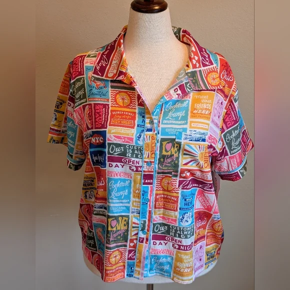 Target Pride Adult Pajama Satin Top Size Large - Picture 2 of 7